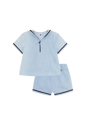 Ensemble 2 pieces A0F5G Bleu