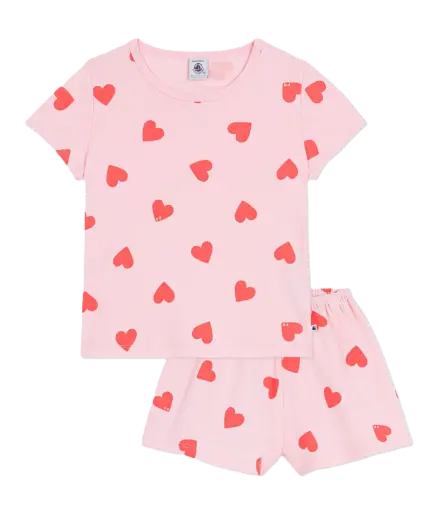 Pyjacourt A0F87 Rose Coeurs Rouges