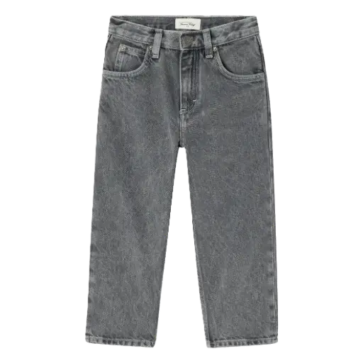 Jeans 5 Poches Gris Vintage 