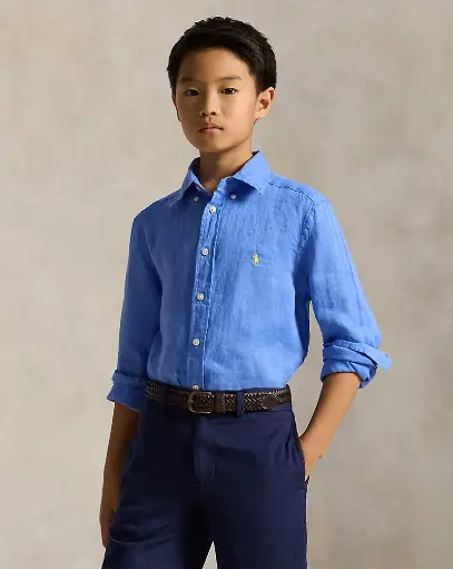 Chemise Lin C Core Island Bleue