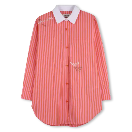 Robe Rayée Rose-Orange