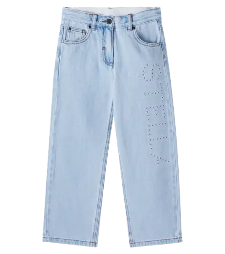 Jean Light Blue Œillets 