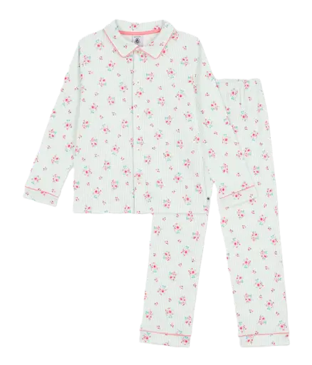 Pyjama A0F1H Rayé Fleuri