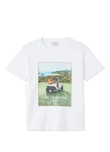 T-Shirt JFS310.B041 Golf Blanc