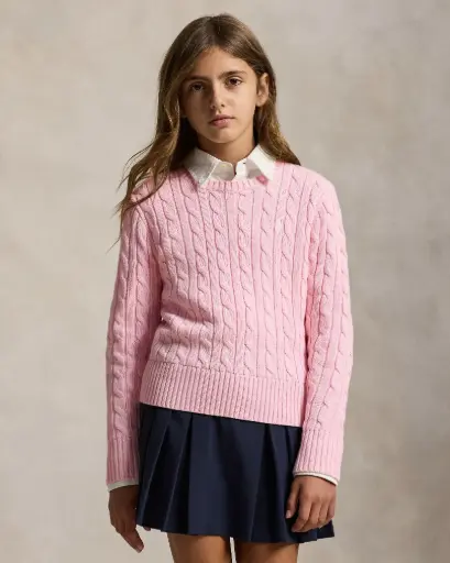 Cable Pullover Pink