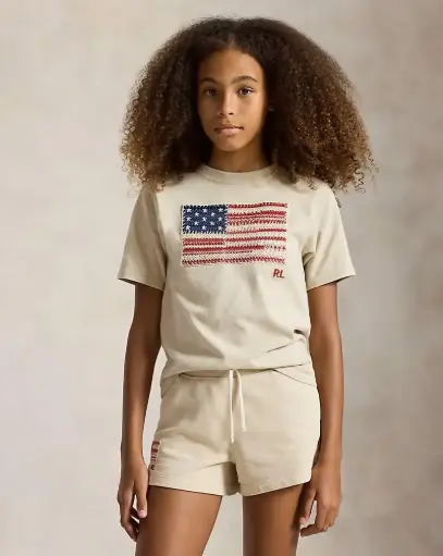 T-Shirt Flag Dune Tan