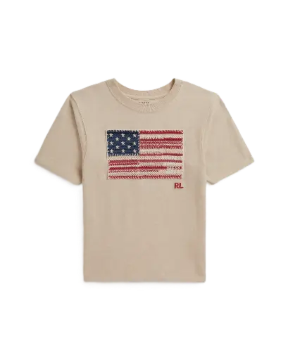 T-Shirt Flag Dune Tan