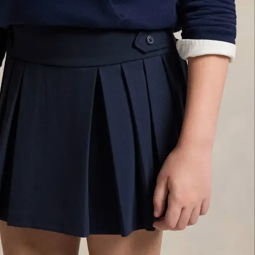 Jupe Navy Pleated