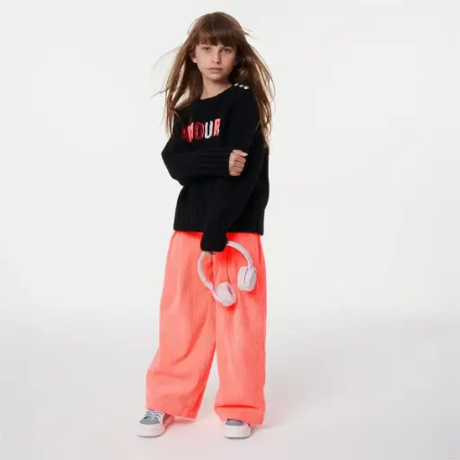Pantalon Velour Fluo Pink 