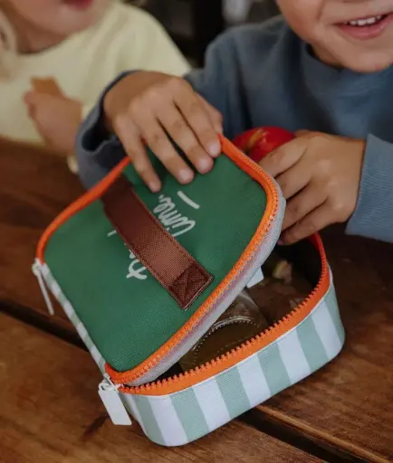 Snack Bag Green Stripes