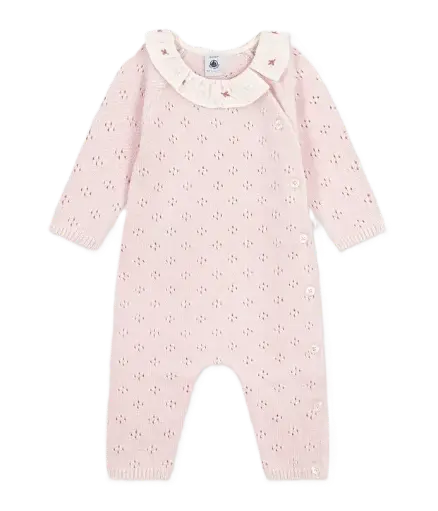Combinaison Longue Maille Rose