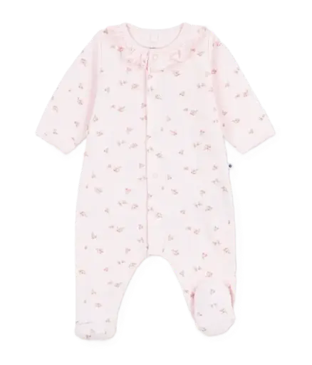 Pyjama Velours Rose Fleuris A0GAH